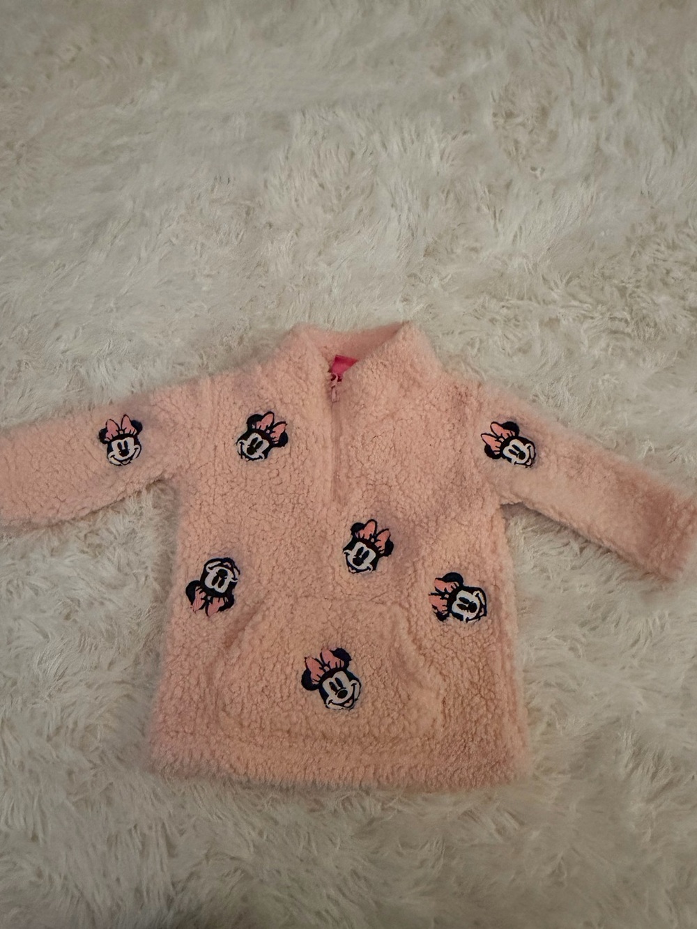 Pink Minnie Mouse Sherpa Pullover